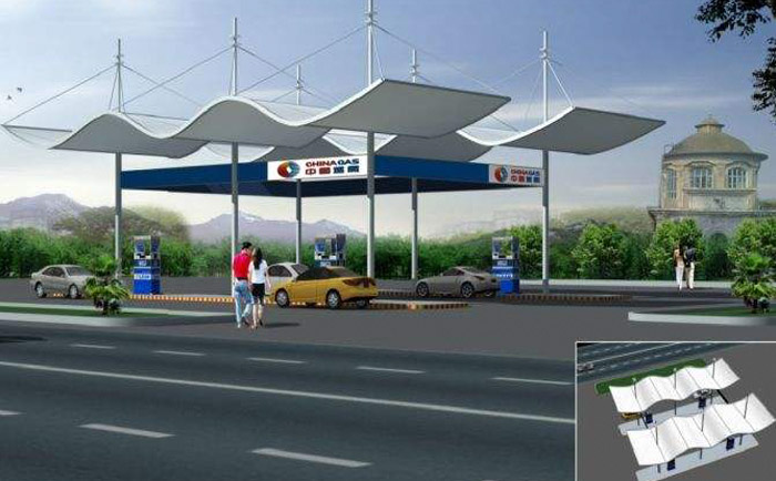 加油站張拉膜結構