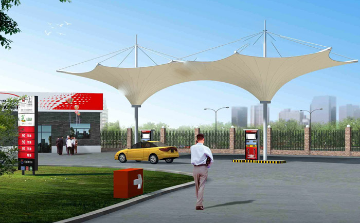 加油站張拉膜結構