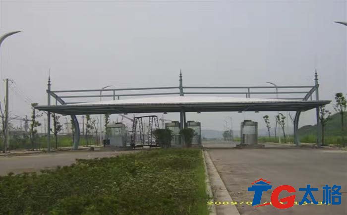 南京眾彩物流園景觀膜結構工程