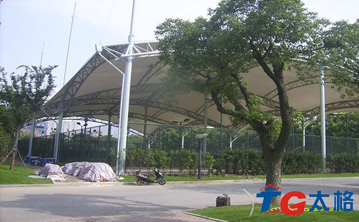 無錫市體育中心籃球場(chǎng)遮陽(yáng)棚膜結(jié)構(gòu)工程