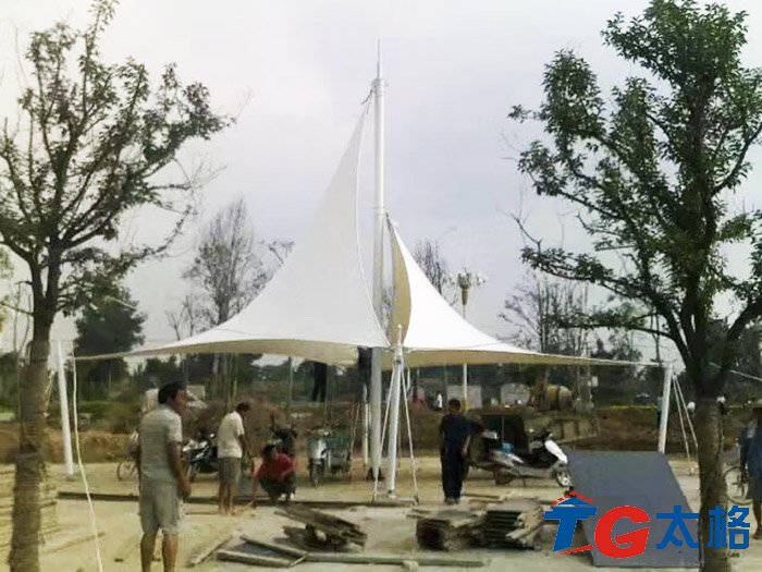 河南柘城景觀膜結構項目膜結構