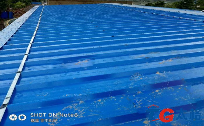 海口市污水處理巖棉板雨棚膜結構項目