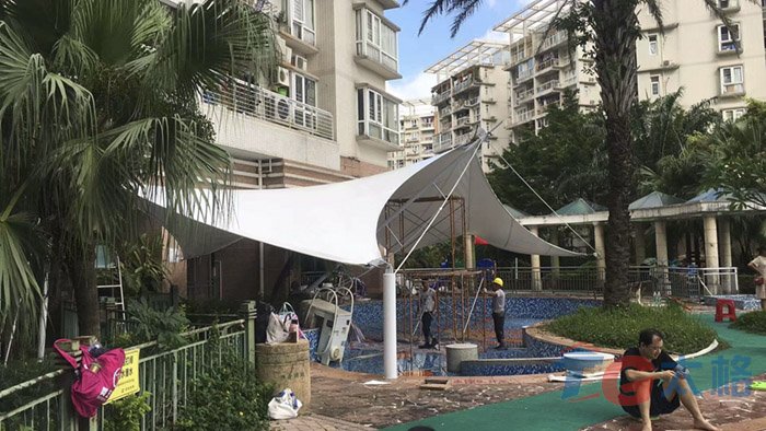 深圳蓮塘鵬興花園游泳池膜結構