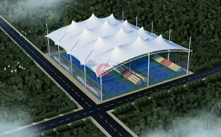 球場膜結構效果圖