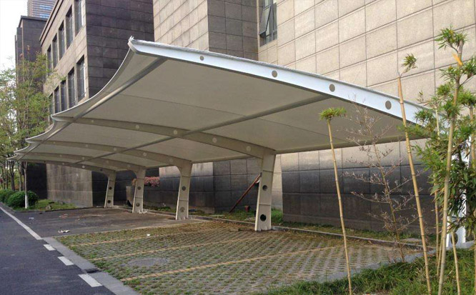 H型鋼弓形膜結構車棚