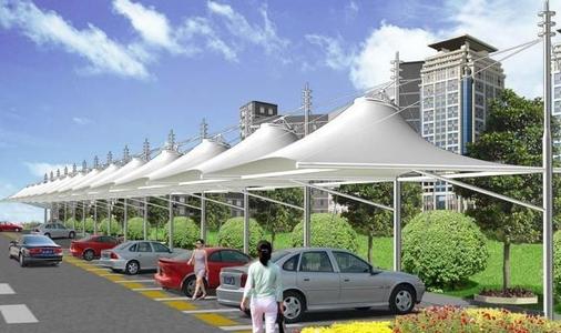 位于休閑廣場的景觀棚膜結構工程