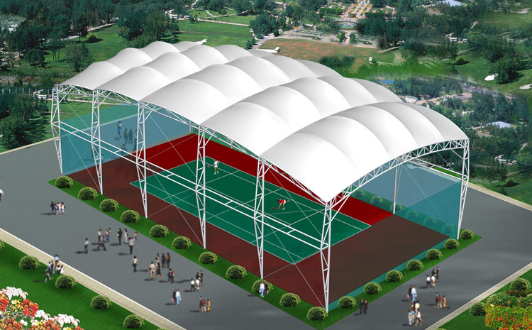 體育場頂棚膜結構工程最終實景圖