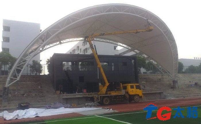 膜結構工程安裝吊裝現場施工