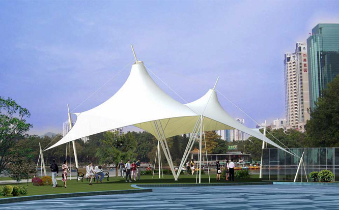 泳池遮陽棚膜結構工程