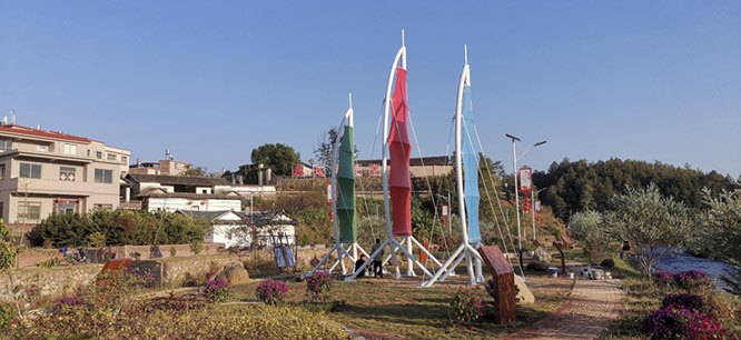 梅州中行鎮一帆風順景觀膜結構工程全景