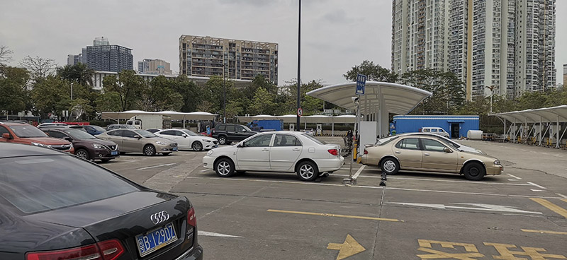 深圳福田沃爾瑪充電站膜結構雨棚