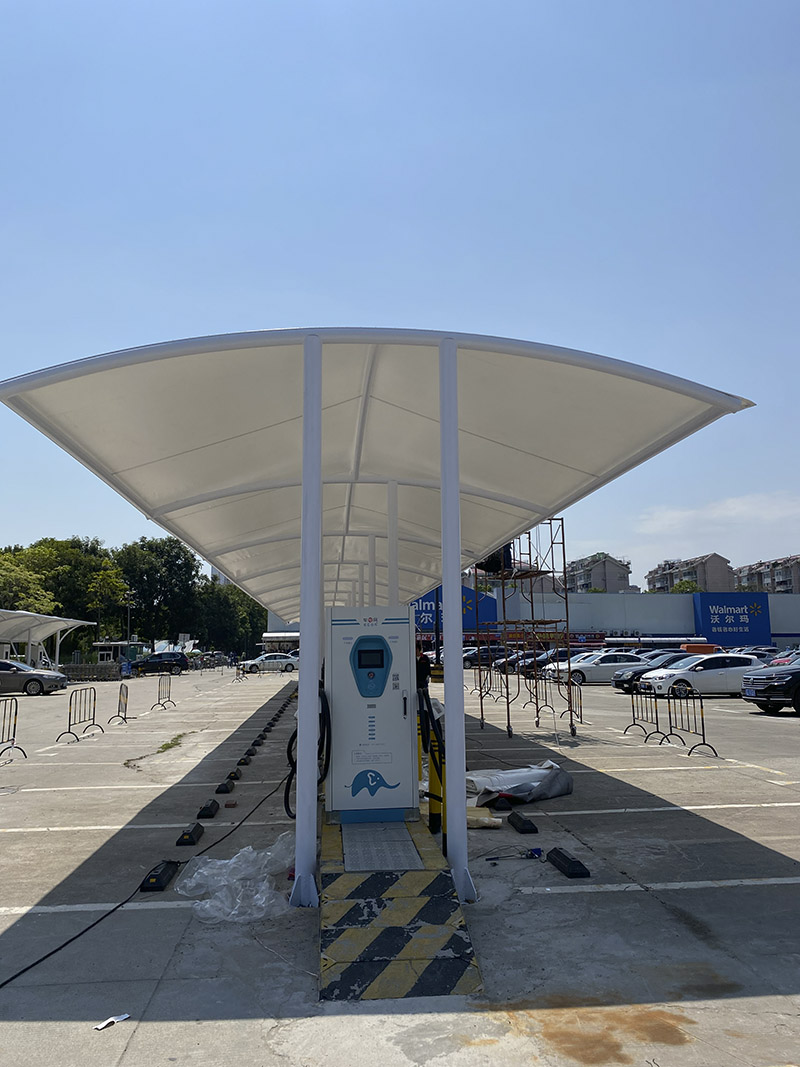 深圳福田沃爾瑪充電站膜結構雨棚