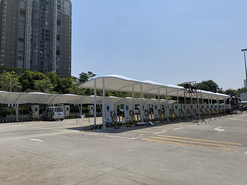 深圳福田沃爾瑪充電站膜結構雨棚